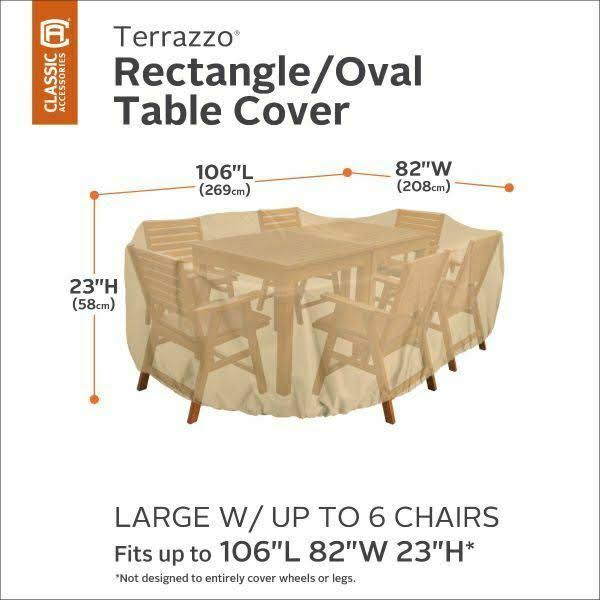 Classic Accessories Table - Chair Set Cover - Rectangular / Oval Tables
