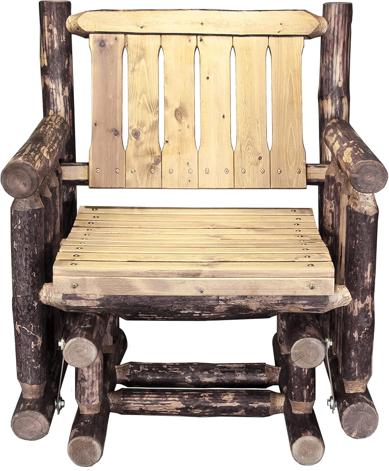 Montana Woodworks MWGCSSGNRAZ, Exterior Stain Finish Glacier Country Collection Single Seat Glider