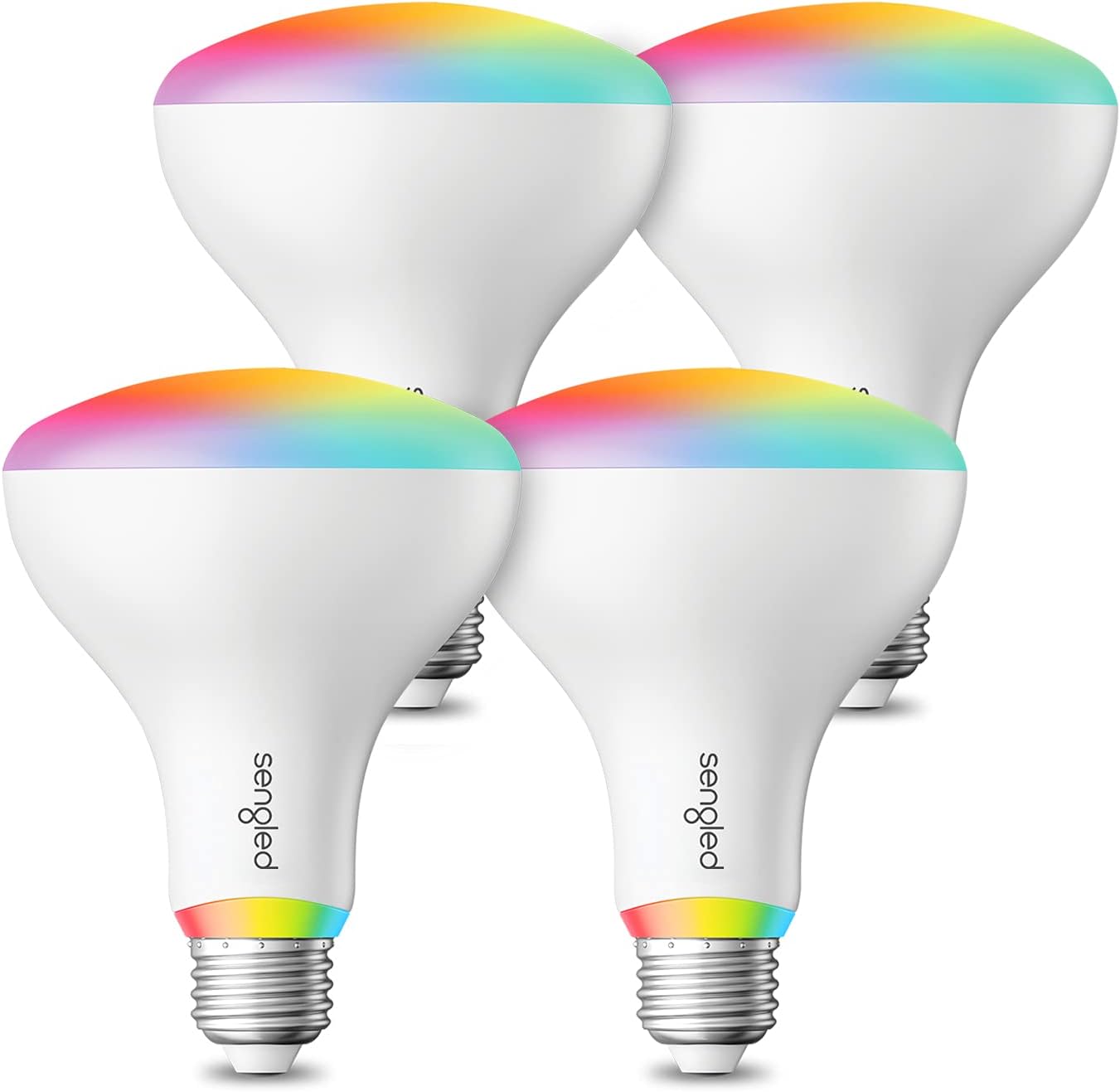 Sengled Zigbee Smart Light Bulbs, Smart Hub Required, Work with SmartThings Hub and Echo with Built-in Hub, Voice Control with Alexa and Google Home, Color BR30 Smart Flood Light Bulb, 75W 4 Pack