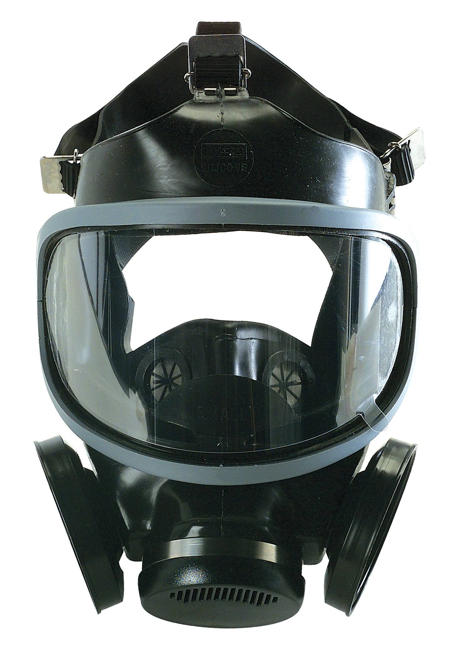 MSA 480263 Ultra-Twin Silicone Full-Facepiece Respirator, Small, Black