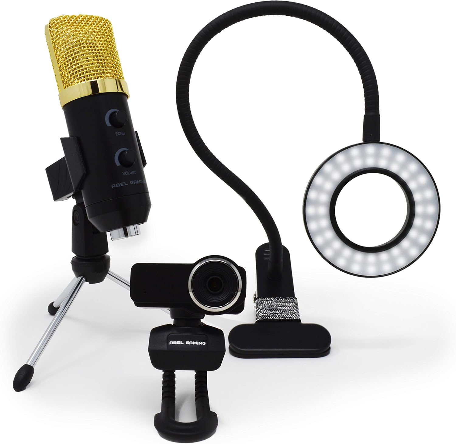 Abel Gaming Streaming Kit- Perfect for Streaming Video Games on Twitch, YouTube, Podcasts and Working From Home. The Perfect Bundle to Start Streaming in One Purchase! Pack of 2