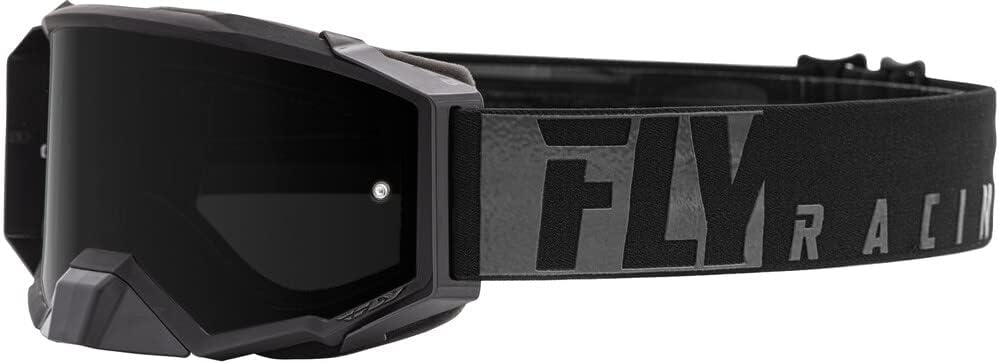 Fly Racing Zone Pro Goggles (White/Grey W/Silver Mirror/Smoke Lens)