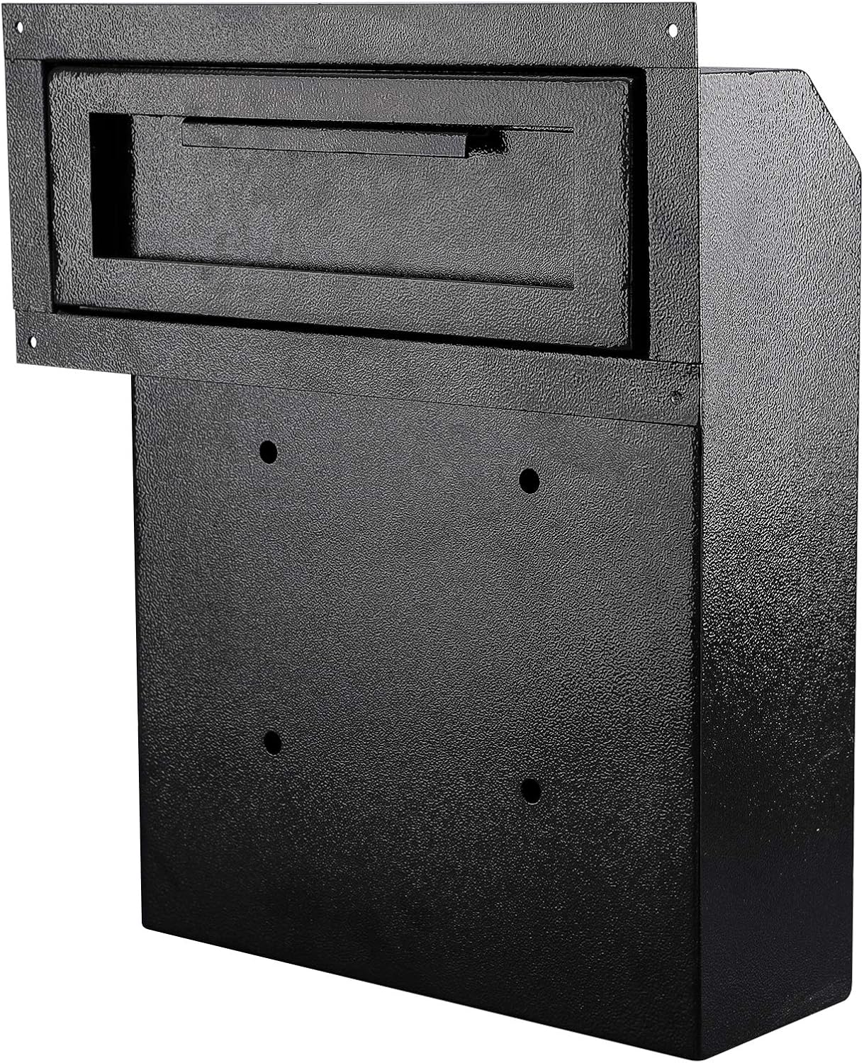 xydled Door Drop Box for Mail, Mail Boxes with Key Lock,Locking Mailbox Door Mounted,Through The Door Safe Locking Drop Box,11.9'' x6'' x14.9'', Black