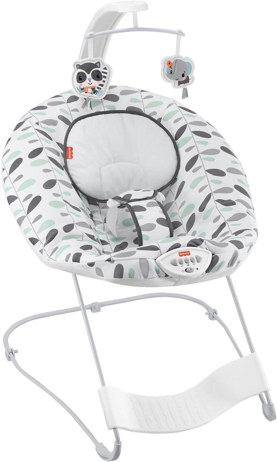 Fisher-Price See and Soothe Deluxe Bouncer Climbing Leaves, Portable Soothing Baby Seat with Vibrations and Music [Amazon Exclusive] Pack of 2