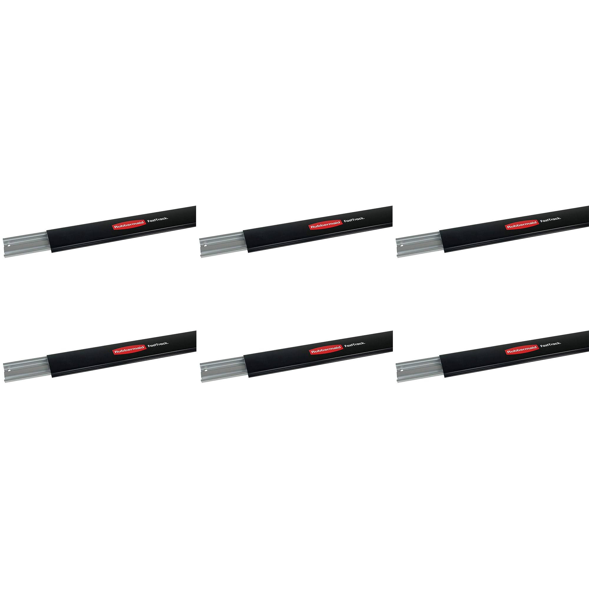 Rubbermaid Fast Track 48x22 Steel Horizontal Wall Mounted Storage Rail (6 Pack)