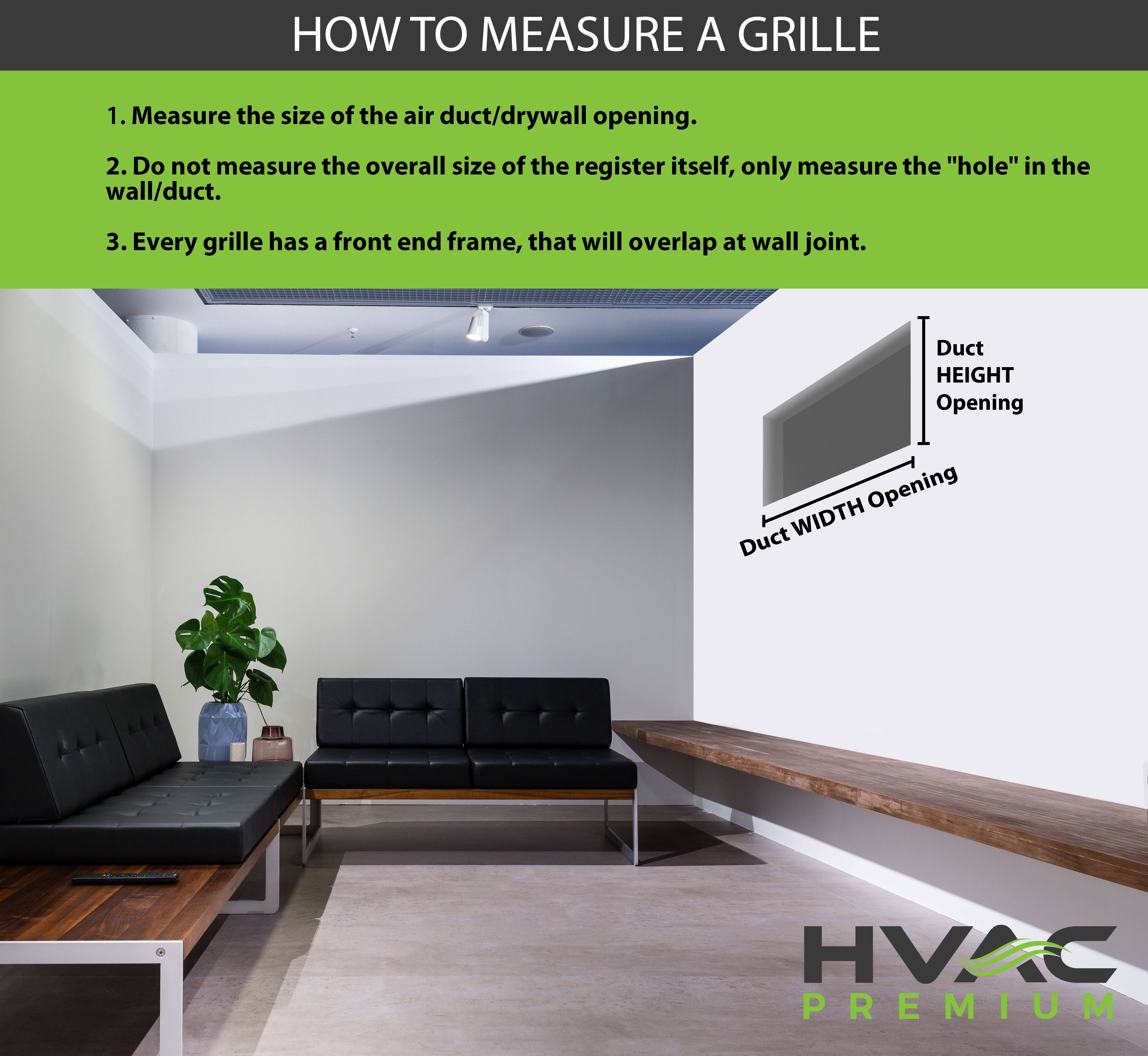 30x22W x 22x22H Steel Return Air Grilles Sidewall and Ceiling HVAC Duct Cover