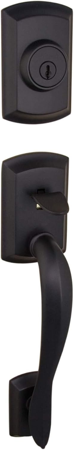 Kwikset 802AVHLIP-514 Avalon Dummy Exterior Handleset Iron Black Finish