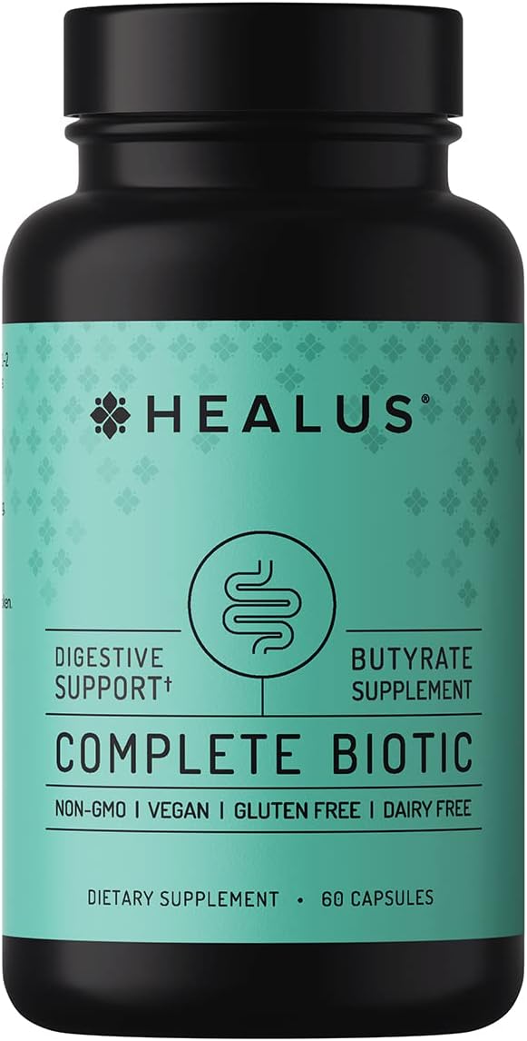 Healus Complete Biotic Tributyrin Based Butyrate Supplement. Advanced Absorption Technology. Postbiotic Support for Gut Health. Pack of 2