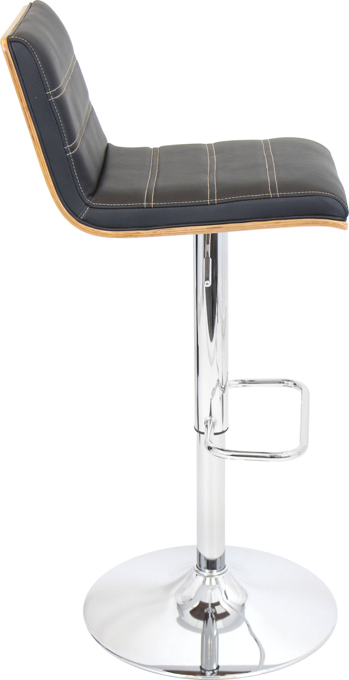 LumiSource Vasari Barstool, Walnut/Black