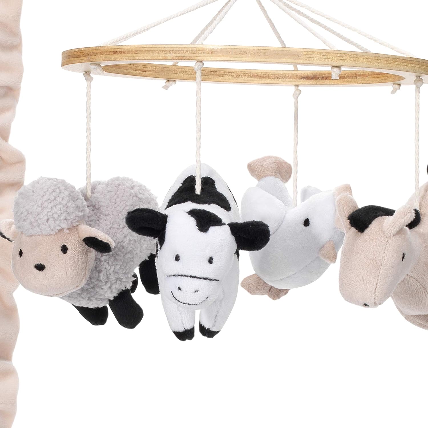 Lambs & Ivy Baby Farm Animals Musical Baby Crib Mobile Soother Toy Pack of 2