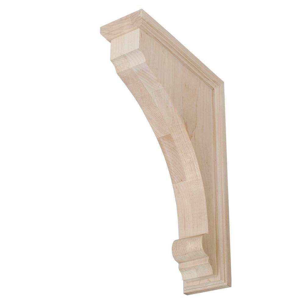 American Pro Decor 5APD10579 Large Plain Bracket Wood Corbel
