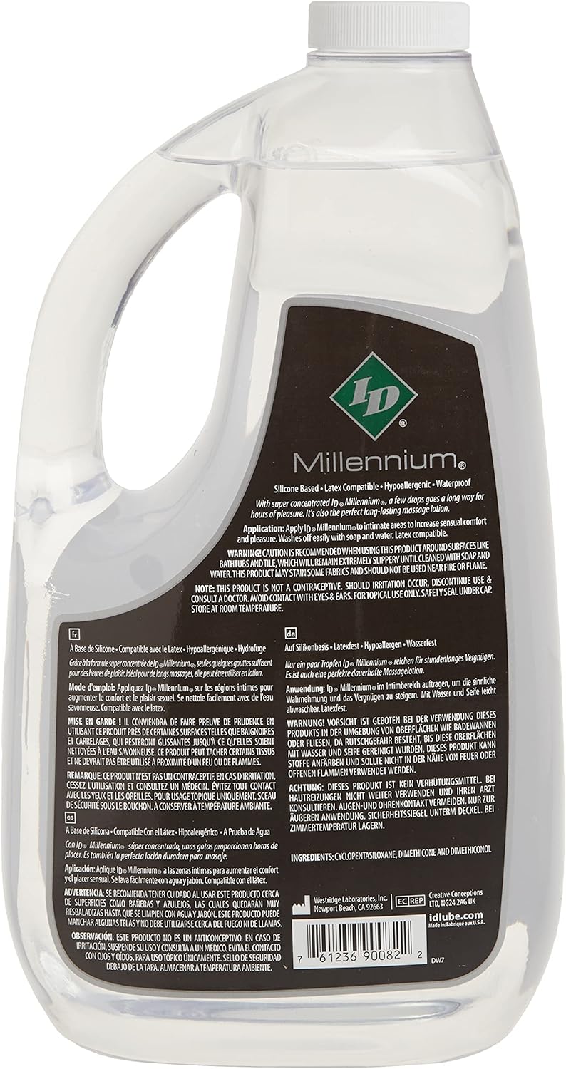 ID Lubricants Millennium Silicone, 3/Black, 64 Fl Oz (Pack of 1)