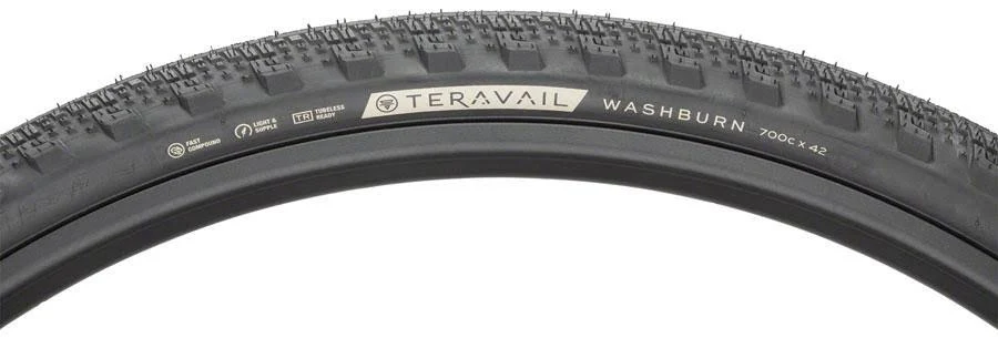 Teravail Washburn Tire, 700 x 42 / Black / Light and Supple