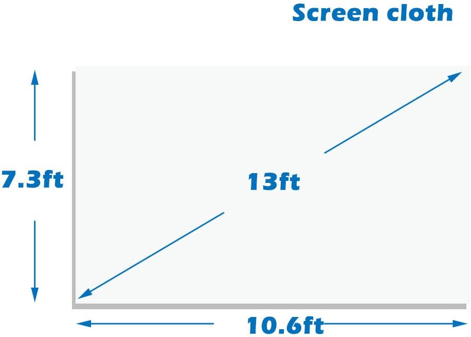 Replacement White Screen for Yimukaka 17ft Inflatable Projector Screen，No Seam ，No Wrinkles Indeed ，Inflatable Frame is not Included。 Pack of 2