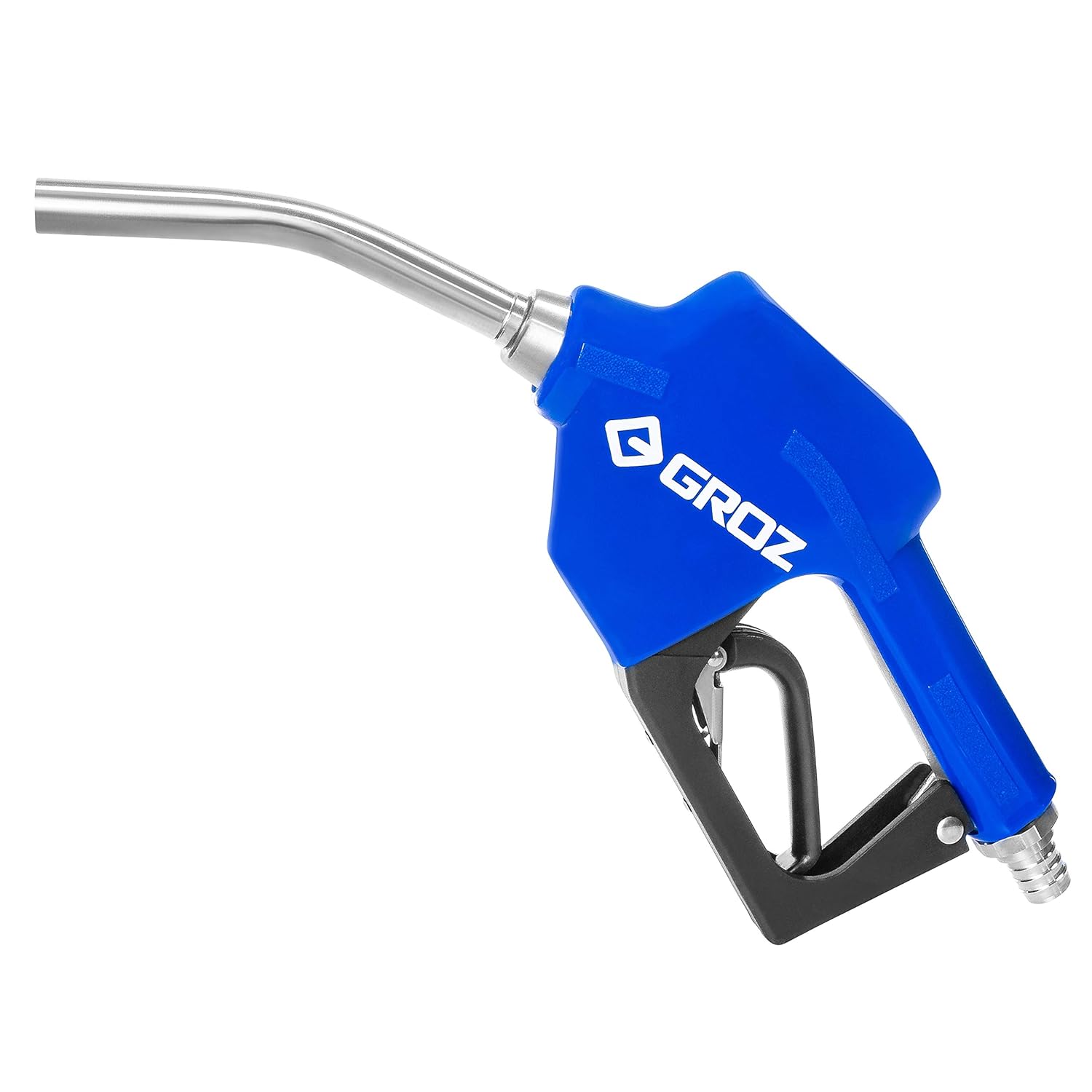 Groz 3/4-inch NPT Manual DEF/AdBlue Nozzle with Hose Barb | 24 GPM | Straight Spout | Max Pressure 72.5 PSI | Blue (45589) Pack of 2