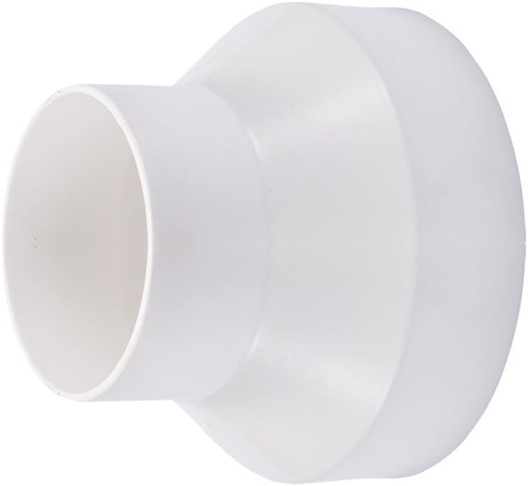 Hon&Guan Duct Adapter, 6'' to 4'' Ducting Reducer Increaser Connector for Ventilation Systems (150 to 100) Pack of 2