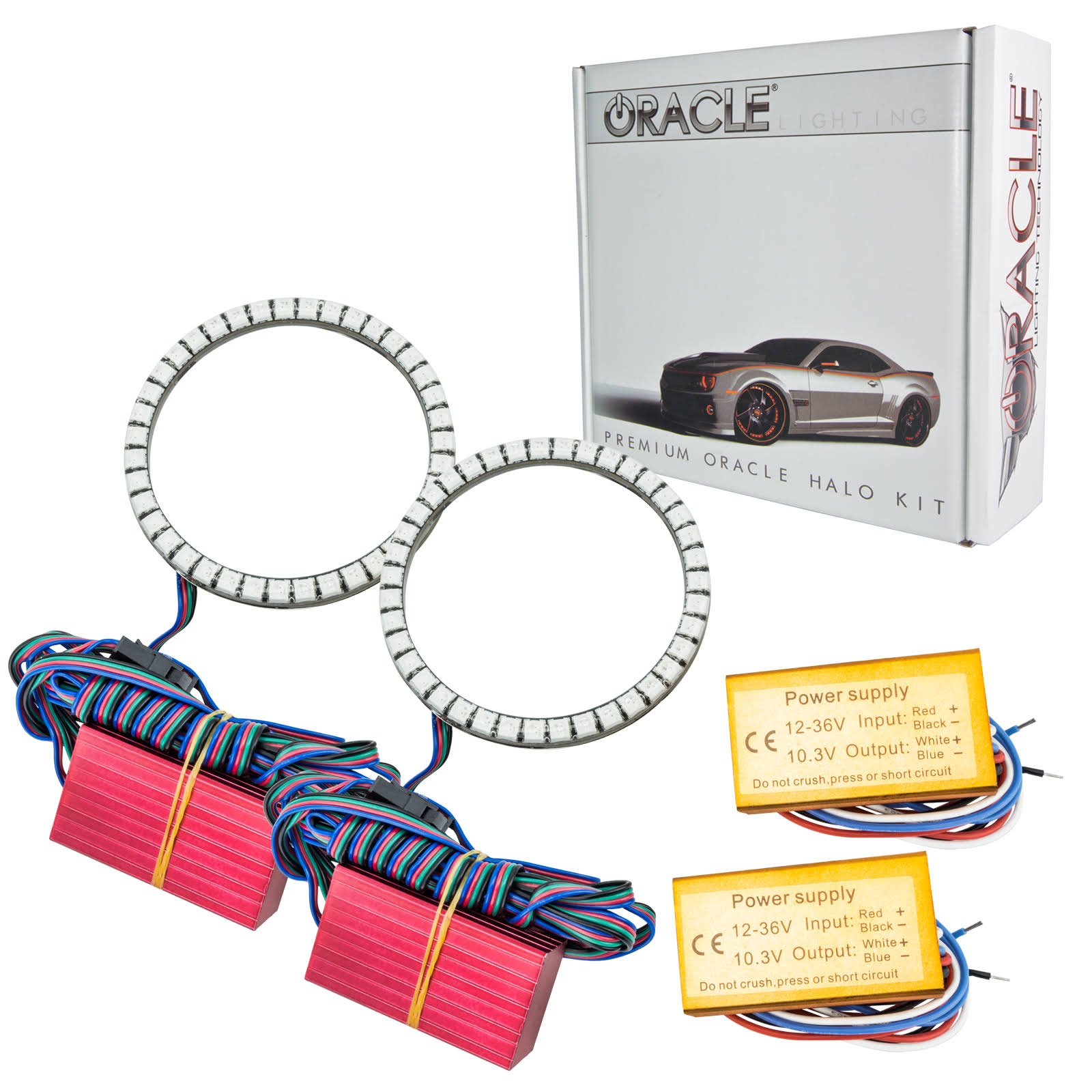 Oracle Lighting 1243-333 07-14 Wrangler LED Fog Light Halo ColorSHIFT