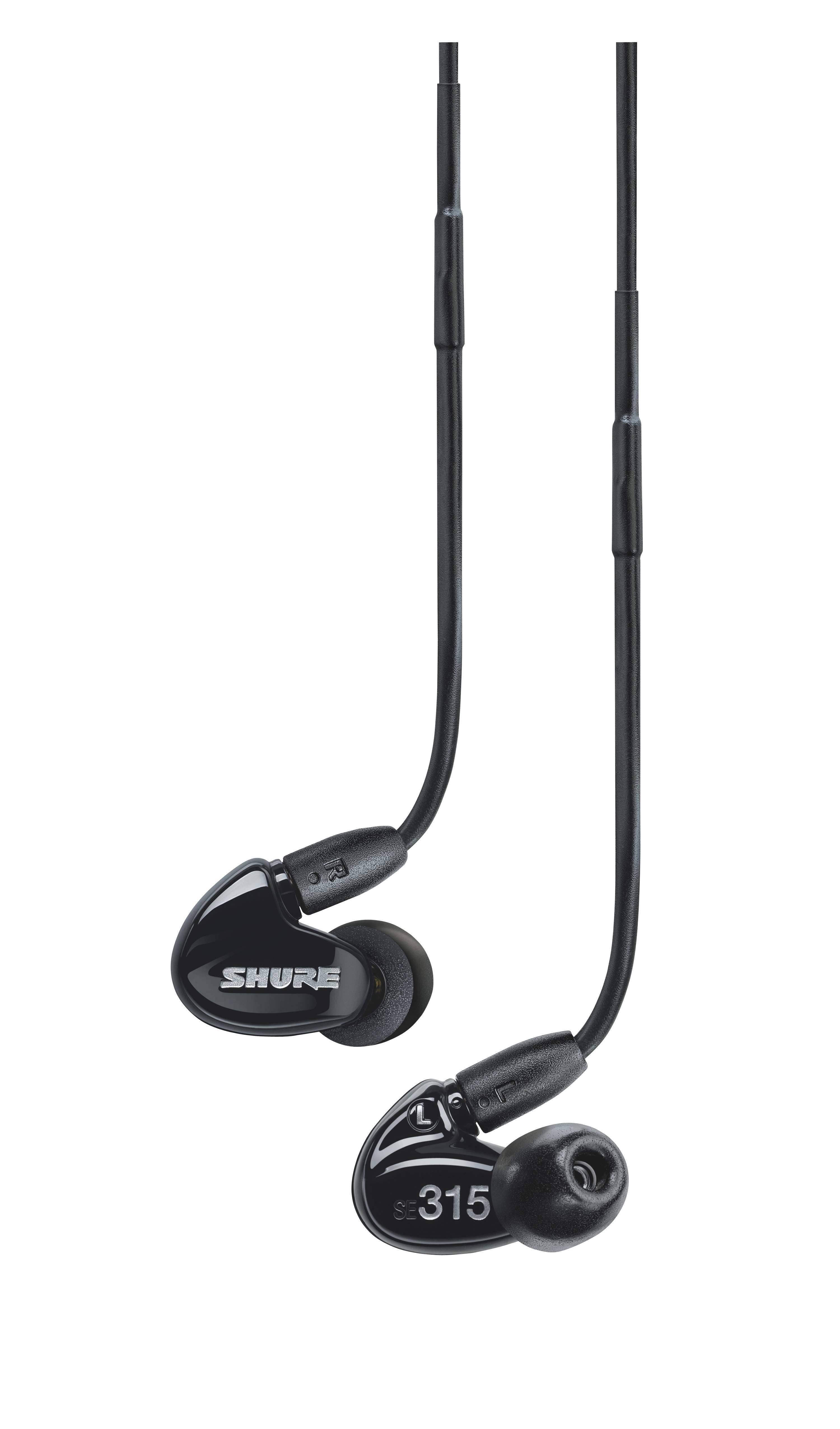 Shure SE315 Sound Isolating In-Ear Headphones - Black