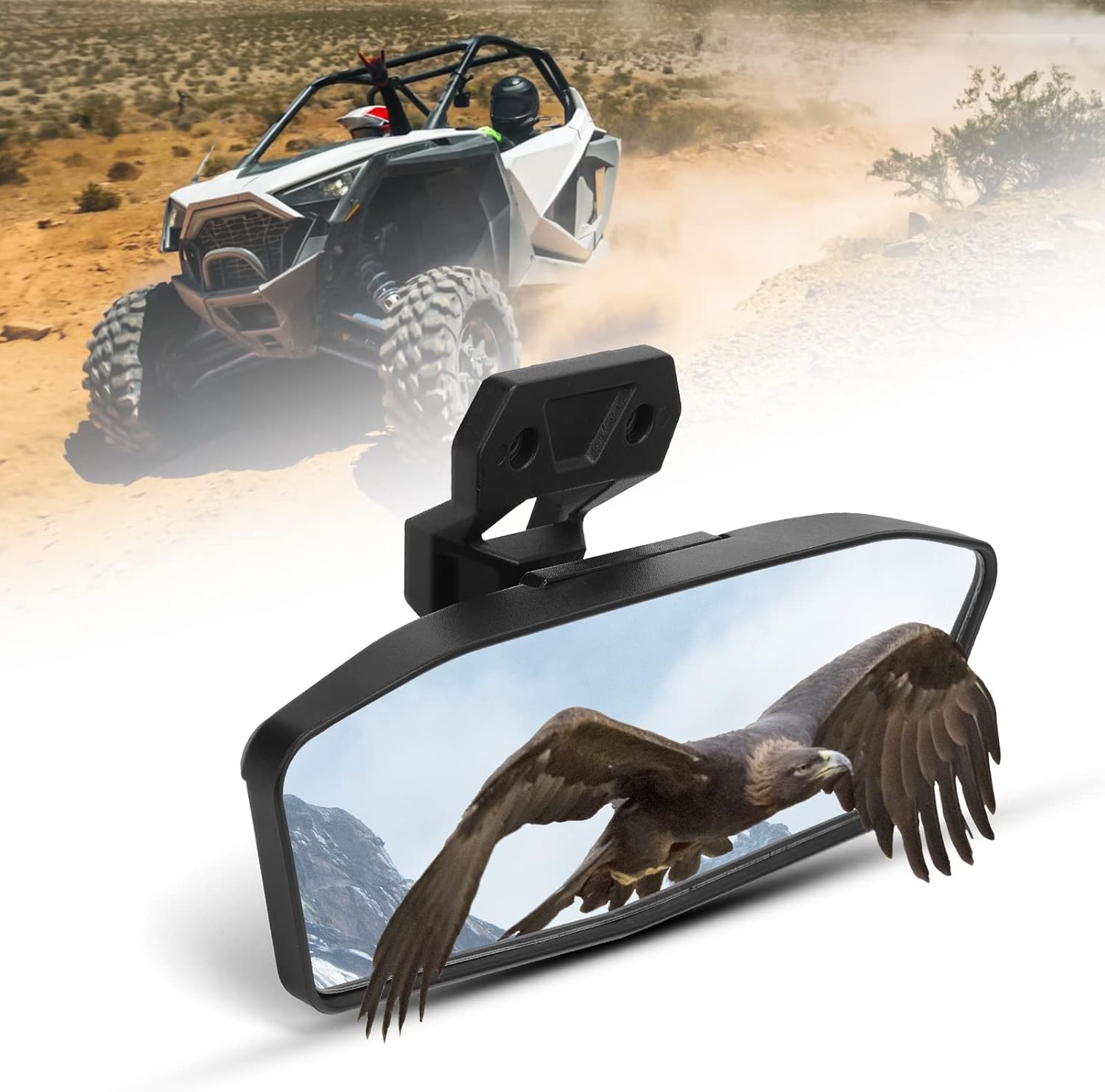Kemimoto RZR PRO XP Mirror, High-Definition Center Rear View Mirror Race Convex Mirror Compatible with 2020 2021 2022 Polaris RZR PRO XP/4 #2883763