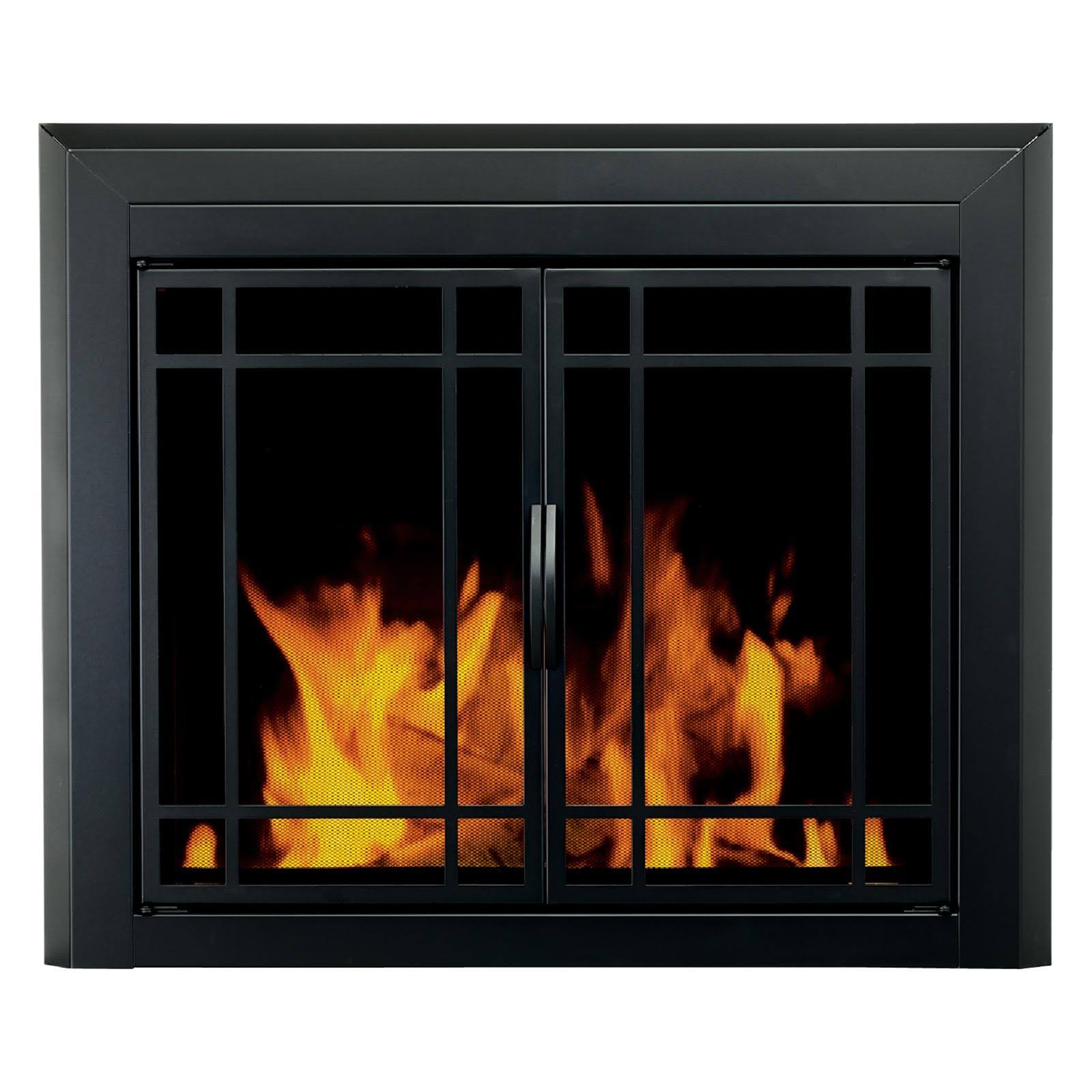 Pleasant Hearth Easton Small Glass Fireplace Doors