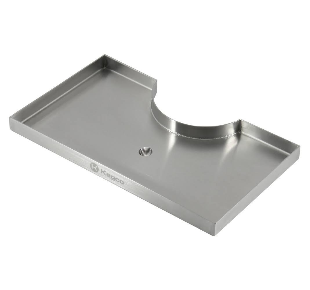 Kegco DP-920D Beer Drip Tray Stainless Surface Mount 3x22 Column Cut-Out with Drain