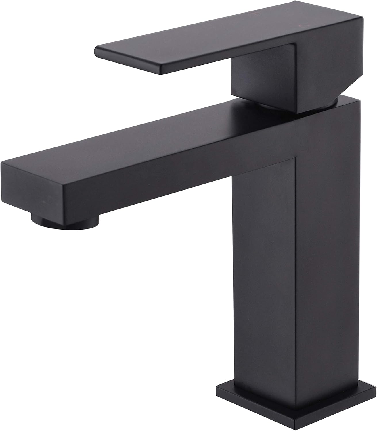 Matte Black Bathroom Faucet - Single Hole Modern Bathroom Faucet Black, Lead-Free Stainless Steel Construction, Ceramic Cartridge, cUPC Certified, ADA Single Handle Bathroom Sink Faucet Black by PRISM