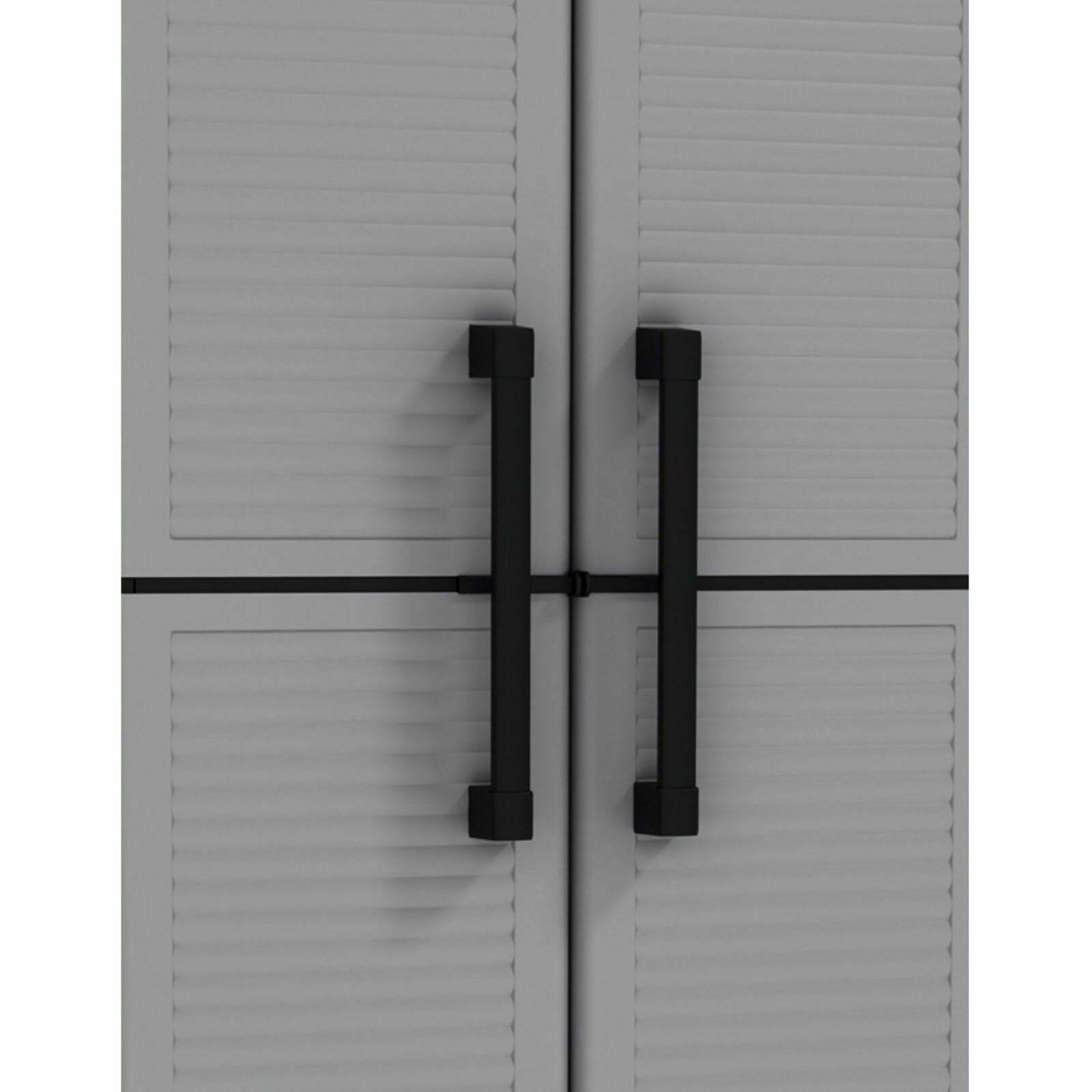 Keter Space Winner Garage Storage Resin Utility Cabinet, Gray