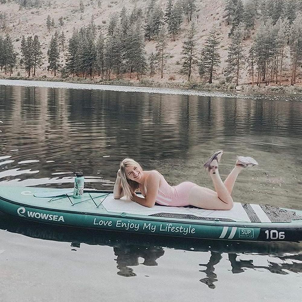 WOWSEA Trophy T2 Inflatable Paddle Board, Durable and Stable Touring SUP Board, Yoga Paddle Board for Leisure, 10.6' Long x 31