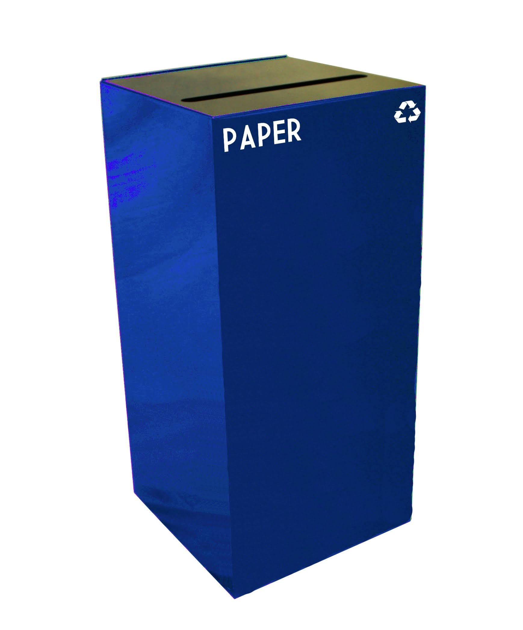 Witt 32gc02-bl 32 Gallon Geocube Recycling Receptacle - Slot Opening - Blue