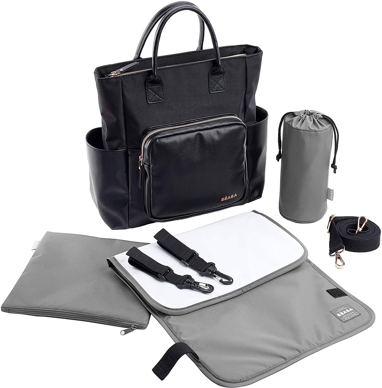 Beaba Kyoto Bag, Black/Pink Gold, 8.1 kg