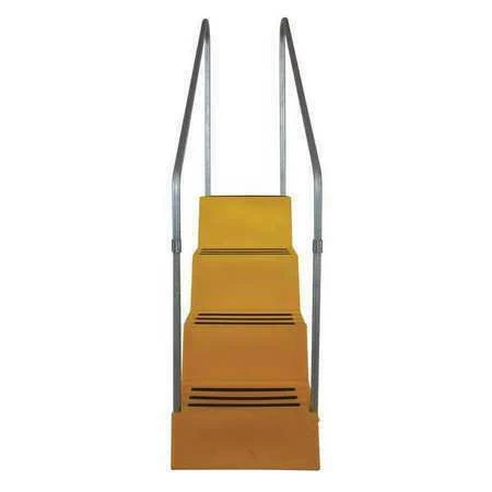 dpi T445-14 4 Steps, Plastic Step Stand, 500 lb. Load Capacity, Yellow