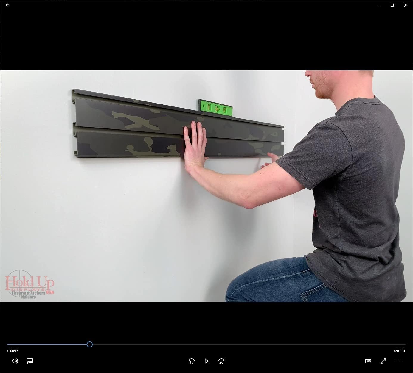 Hold Up Displays Slatwall Panel Aluminum High Weight Rating 48 x 36.5 Inches Six Piece Black Camo Print Compatible with 3