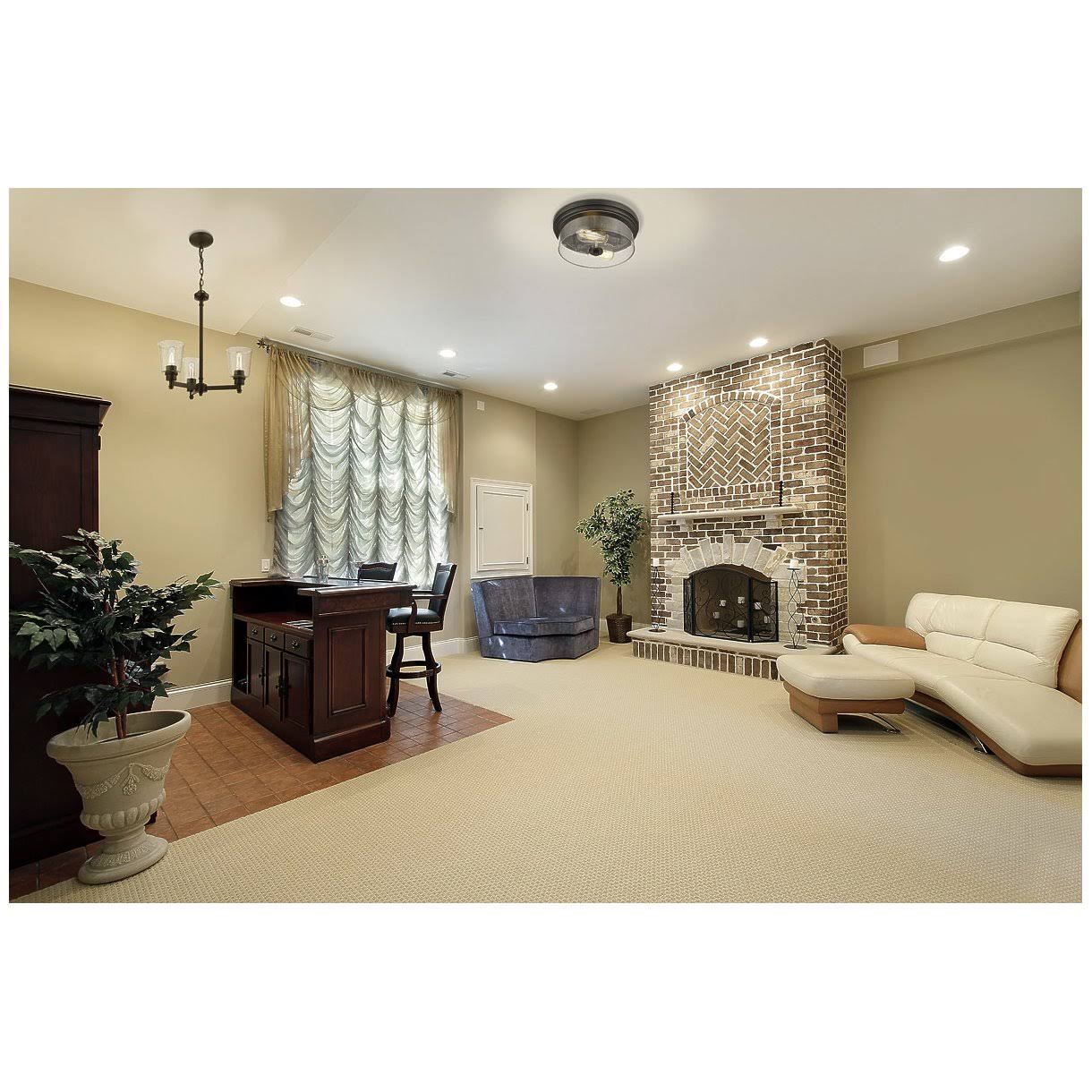 Z-Lite Bohin 2 Light Flush Mount in Matte Black - 464F13-MB