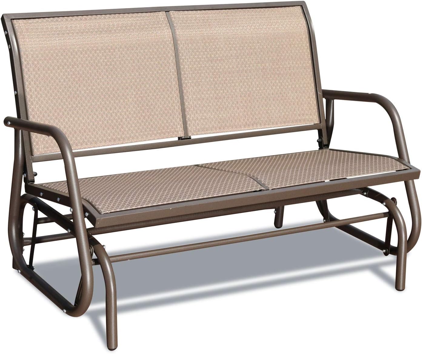 GOLDSUN 2 Person Swing Glider Chair Patio Swing Bench Garden Rocking Seat for Outdoor Patio,Backyard,Deck Swimming Pool(Gray)