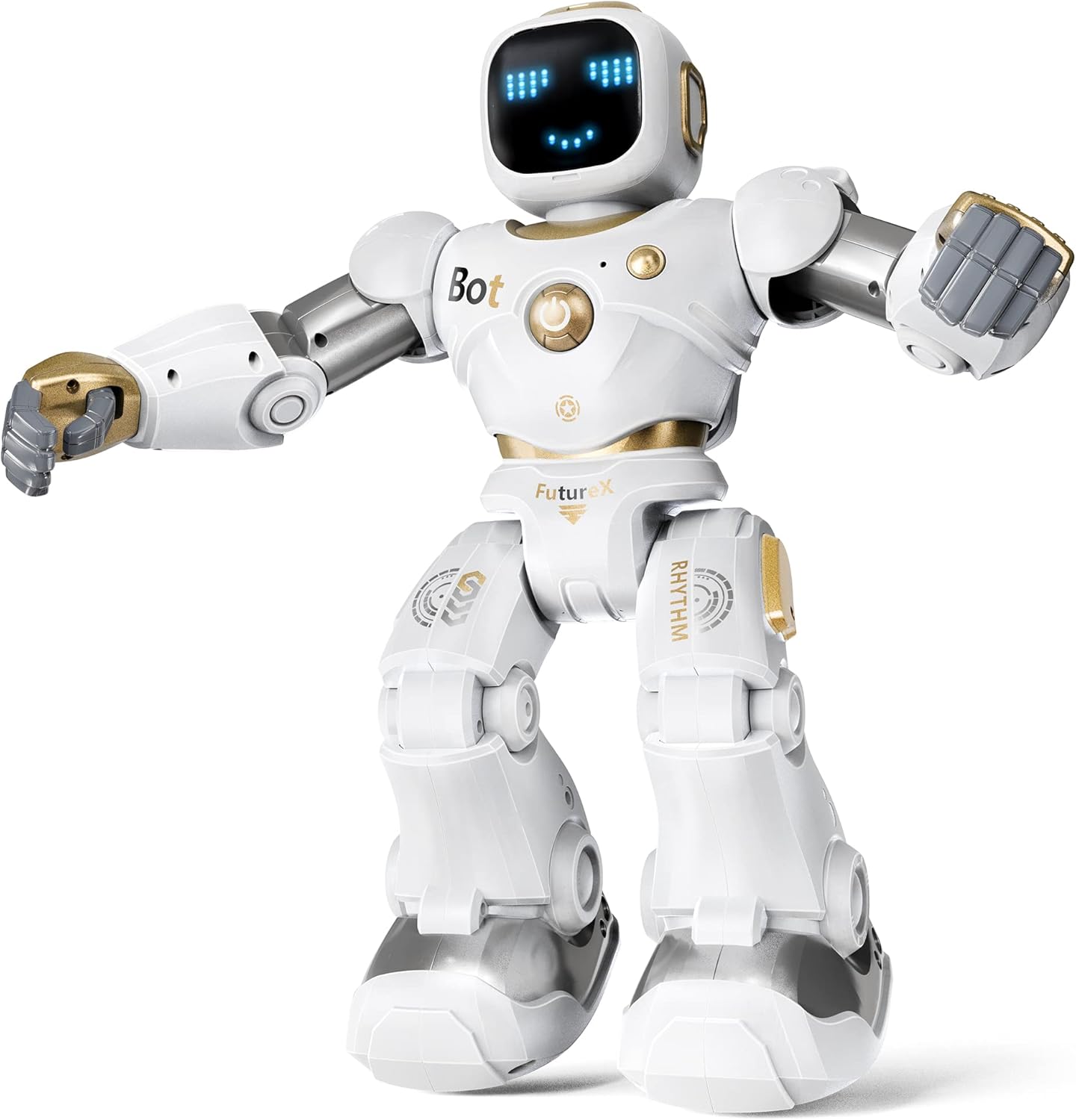 Ruko Large Smart Robots for Kids, Programmable and Interactive RC Toy, Remote Control + APP Control + Voice Control + Bluetooth Player + Gravity Sensor, Best Gift for 3 4 5 6 7 8 9 Boys and Girls