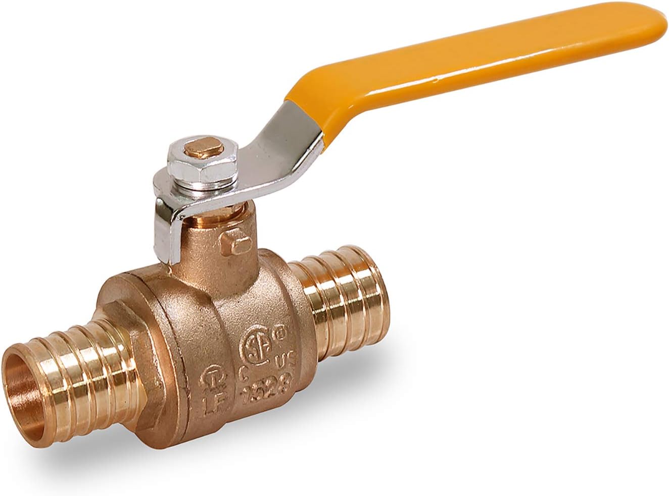MIDLINE VALVE 800Q056 Full Port PEX Ball Valve 3/4 Inch Forged Brass Lead Free, 3/4 Pack of 2