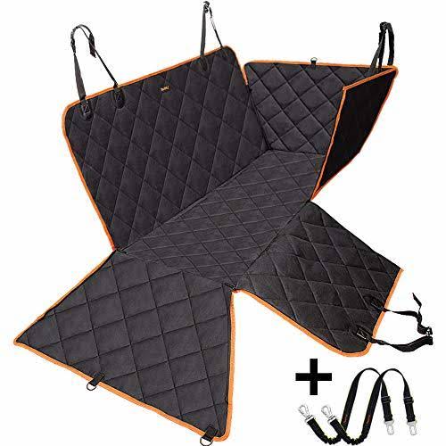 iBuddy Dog Car Seat Covers 100% Waterproof, Dog Seat Cover with Side Flaps from Scratching, Pet Seat Cover for Back Seat of Car/