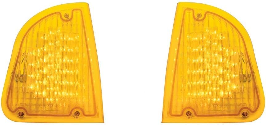 United Pacific Kenworth T600 LED Turn Signal Lights/Amber LED Amber Lens/Pair Left and Right