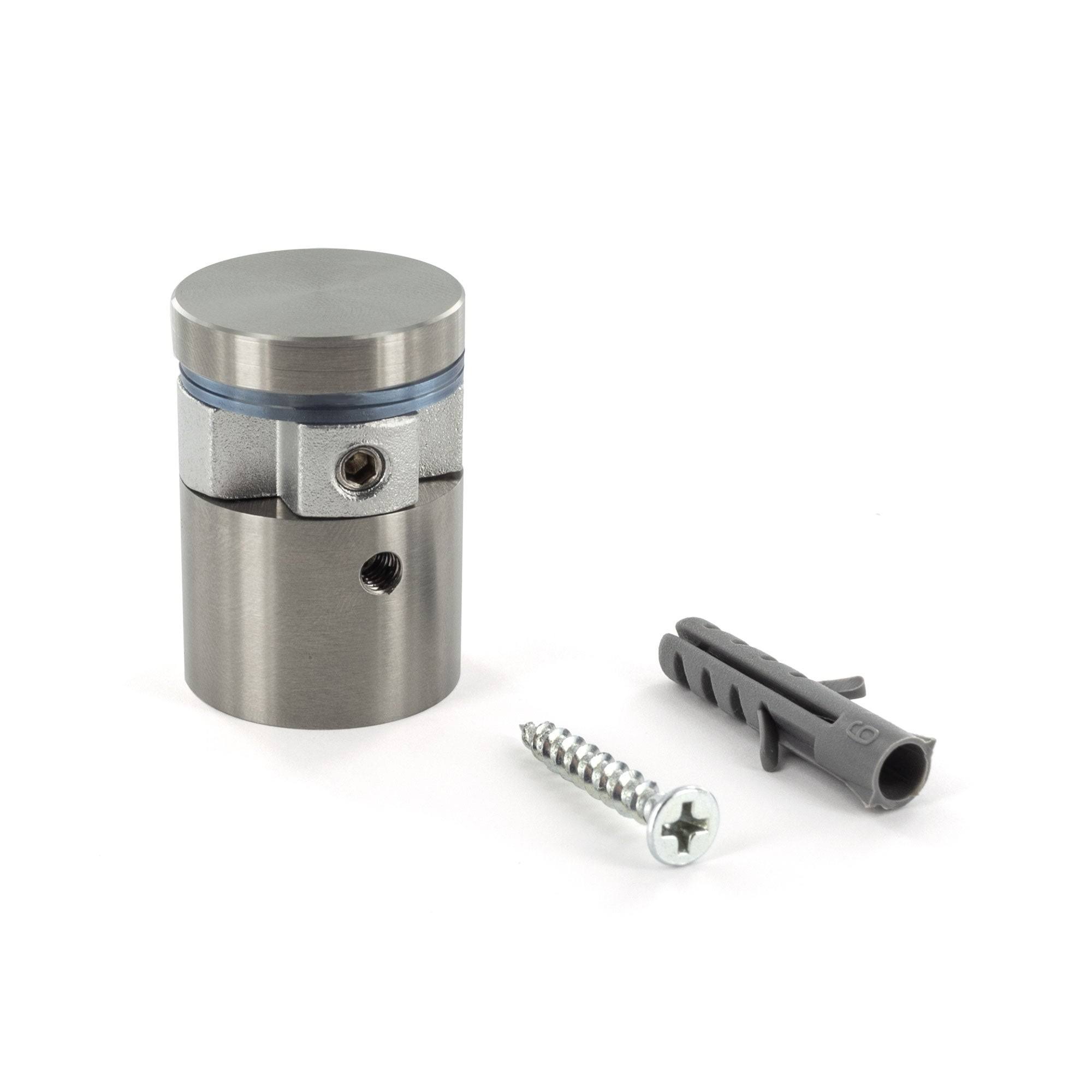 Sign Standoff 1x22 Diameter x 3/4x22 Barrel Length Brushed Stainless Finish Edge It No Drill Standoff Pack of 8 by Outwater - 0