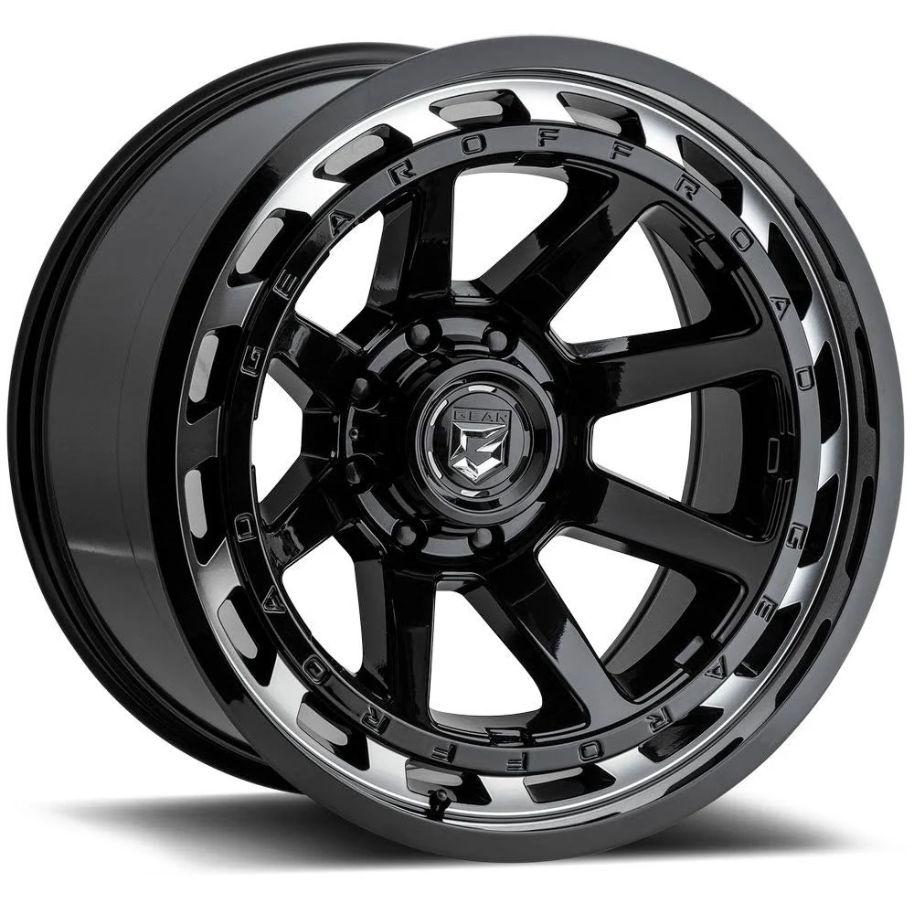Gear Off Road 754MB 22x10 8x170 -12et Gloss Black Machined Face Wheel