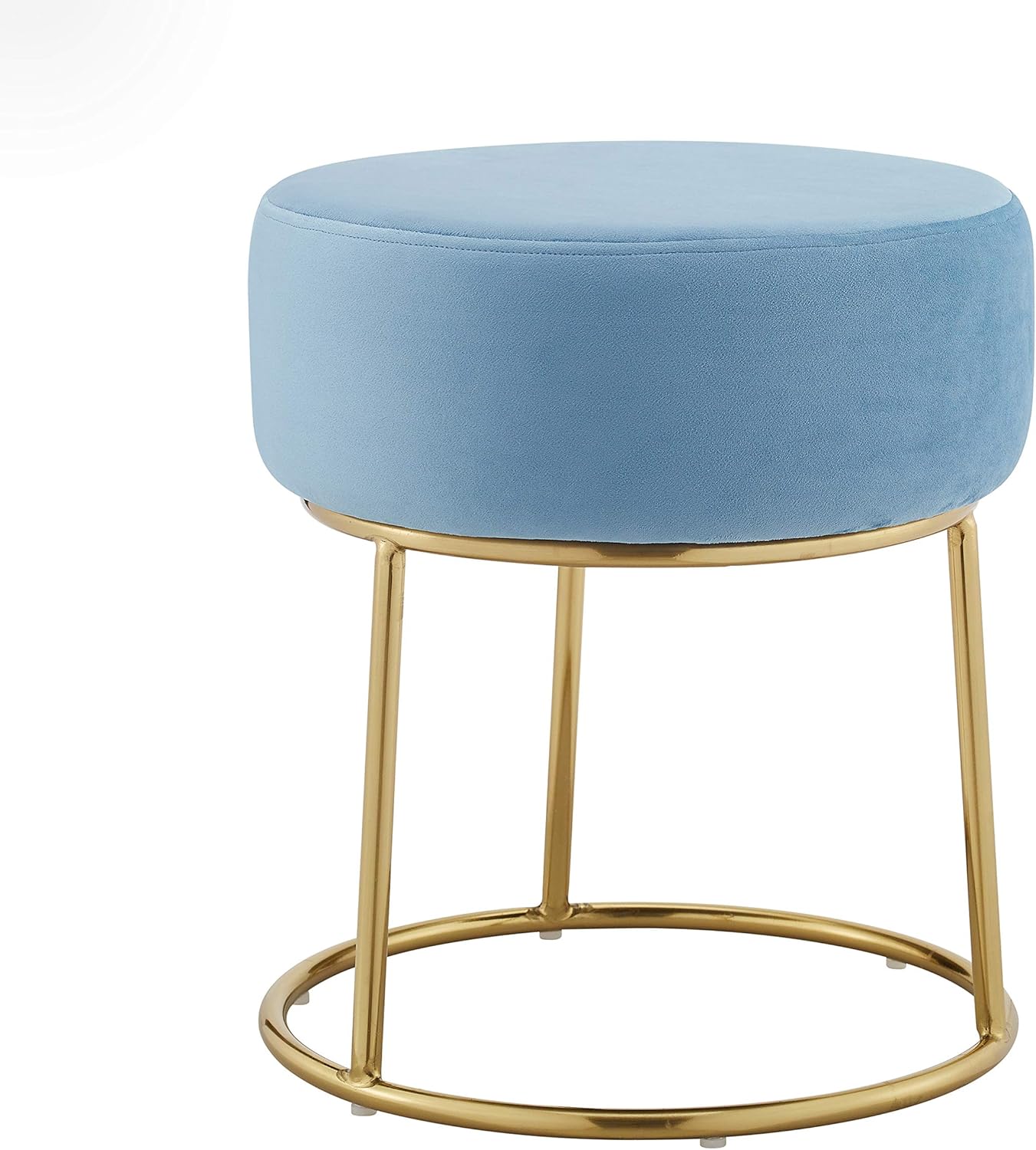 Linon Grey and Silver Vanity and Accent Dalilah Stool