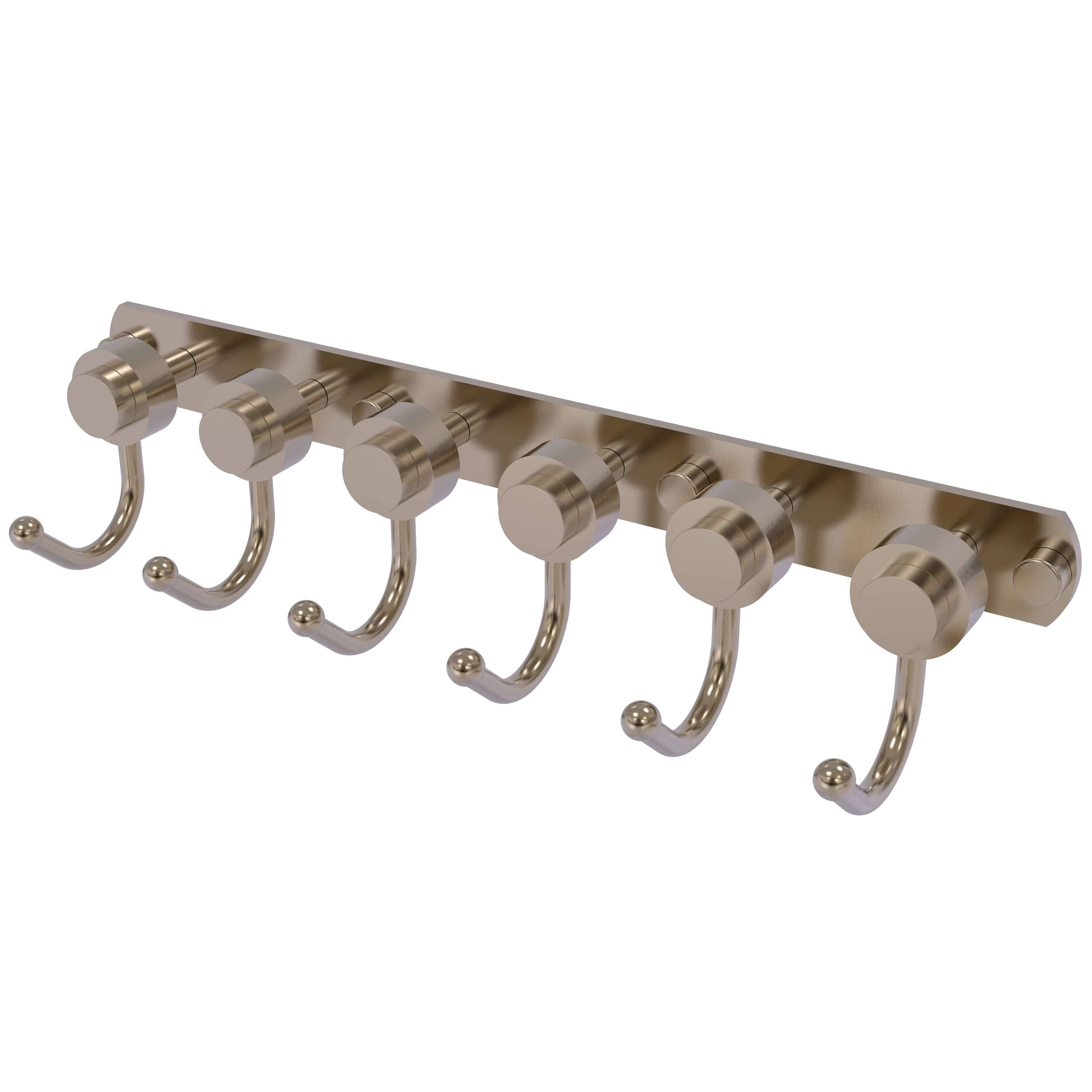 Allied Brass Mercury Antique Pewter 6-Position Tie u0026 Belt Rack with Smooth Accent