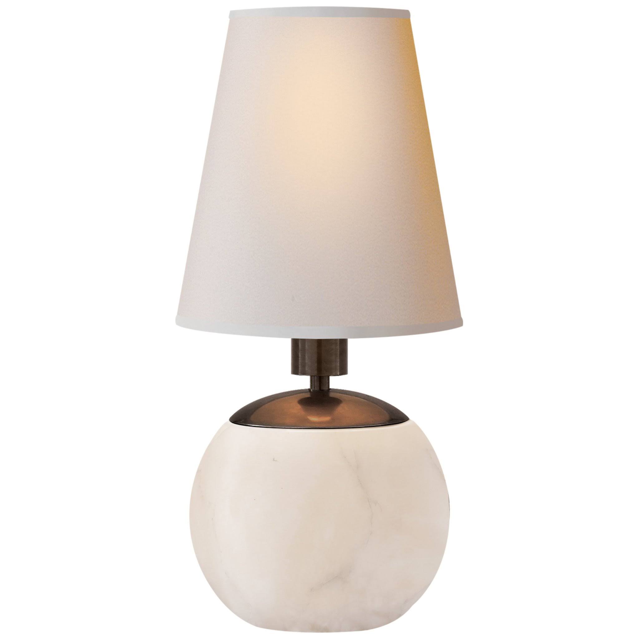 Tiny Terri Round Accent Lamp - Alabaster