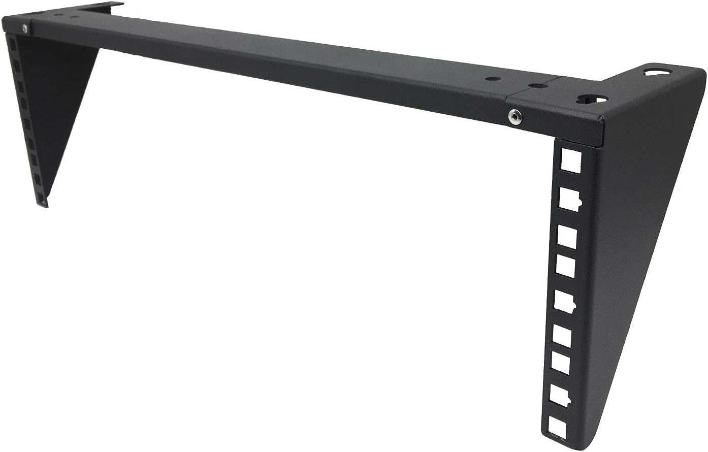 Jingchengmei 2PCS of 2U Light-Loading Foldable 19 Inches Cold Rolled Steel Vertical Wall Mount Rack Including Hardware for Assembly (2U2PC35P) Pack of 2