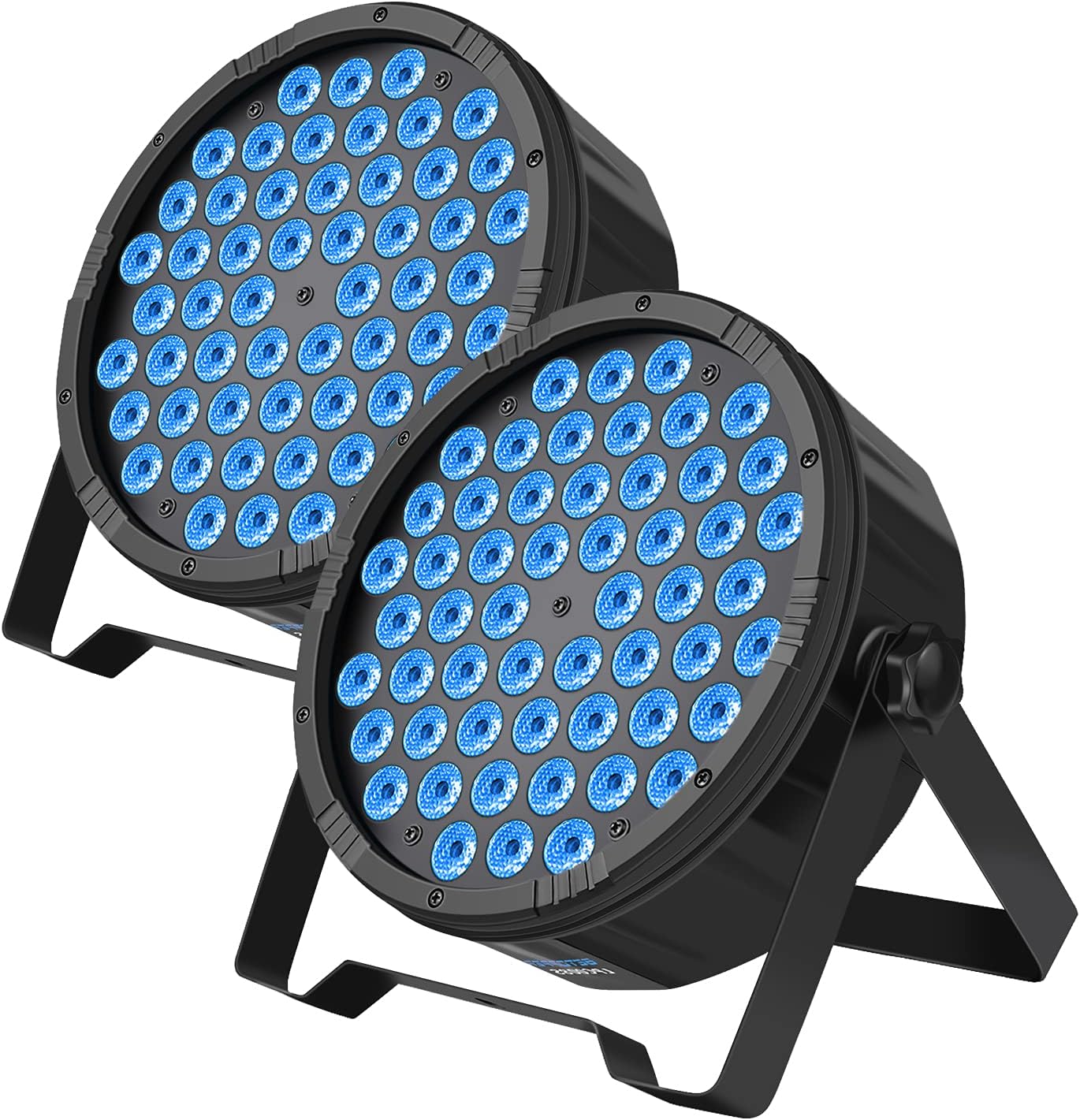 BETOPPER LED Par Lights 54 x 1.5W, RGB Stage Lights DMX DJ Lights Sound Activated with Stand, Strobe Light & Wash Par Lights DMX for Parties, Church, Wedding, Bars, Club, Performance - 2 Pack