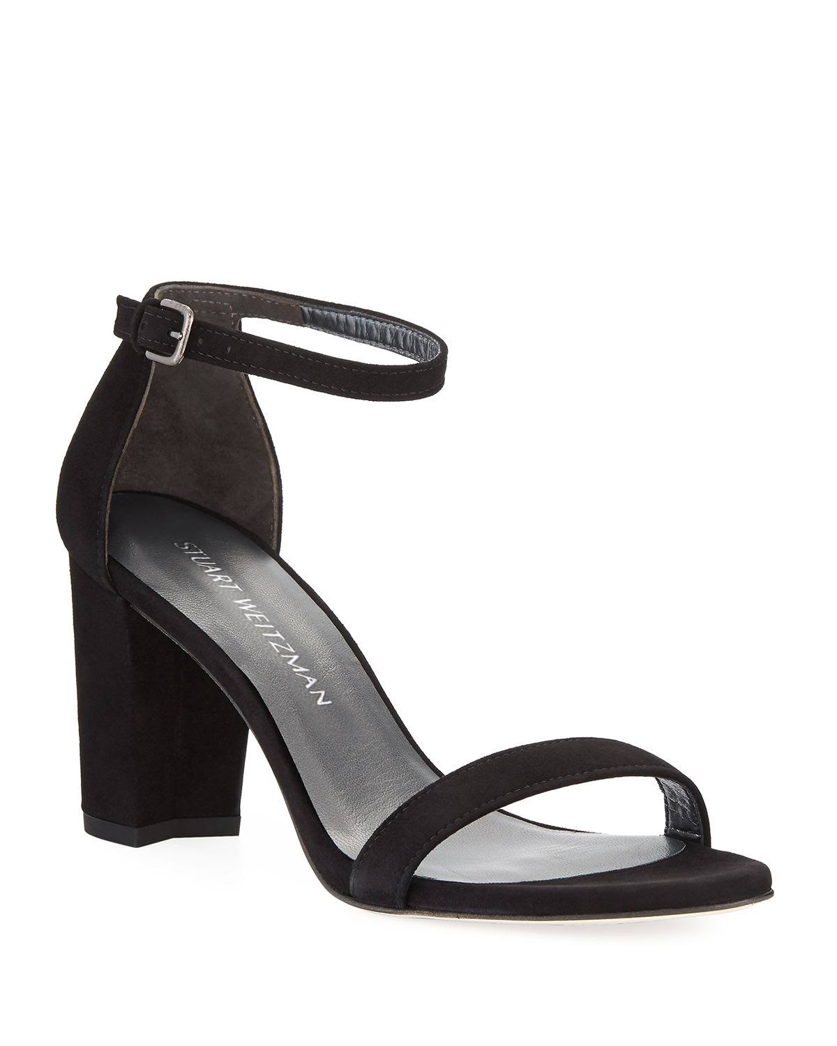 Stuart Weitzman Nearlynude - Black Suede 6 Medium