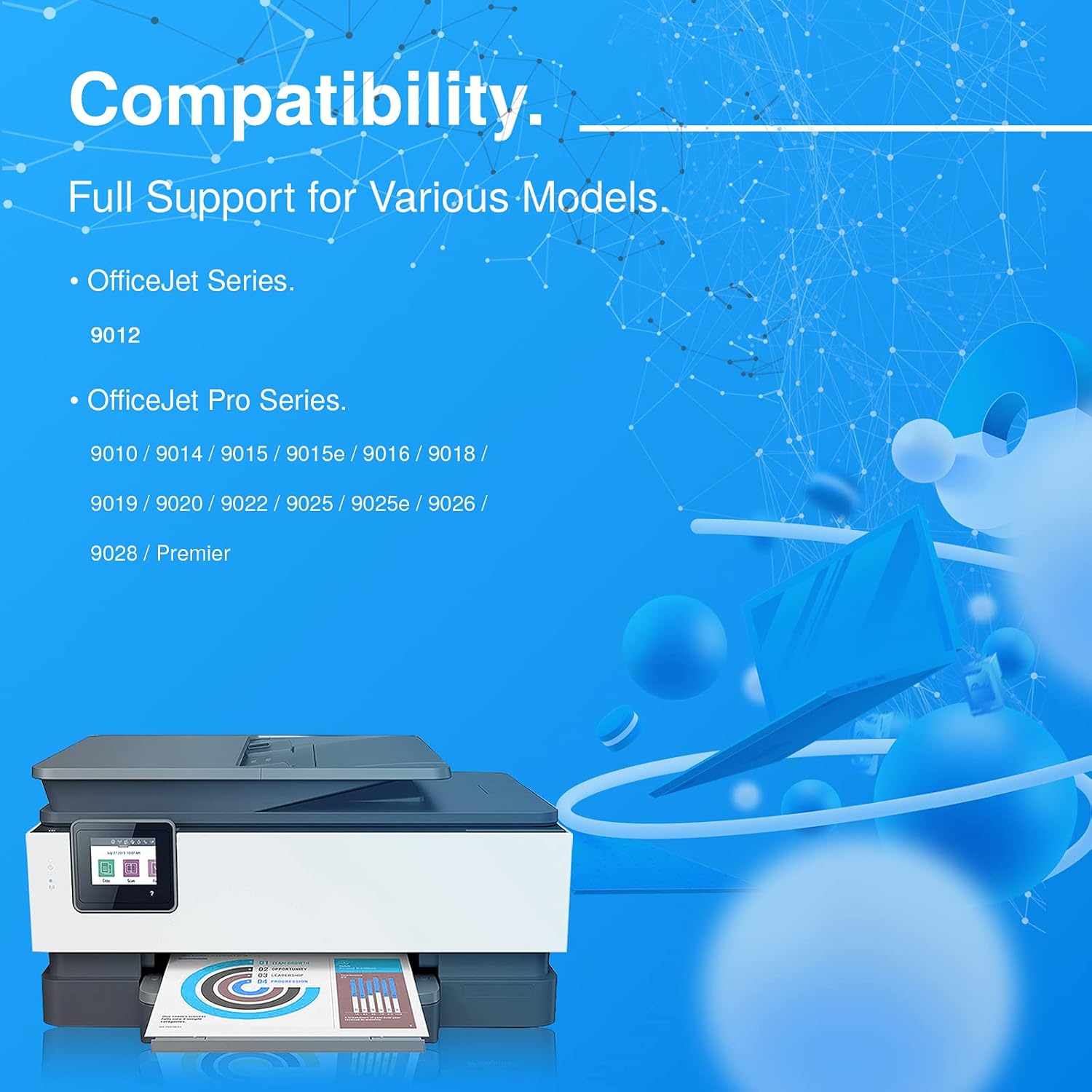 HavaTek Remanufactured Ink Cartridge Replacement for HP 962XL 962 XL Work with OfficeJet Pro 9010 9025 9015 9020 9018 9012 9028 9016 9015e 9026 9019 9025e Printer (1 Black 1 Cyan 1 Magenta 1 Yellow) Pack of 2