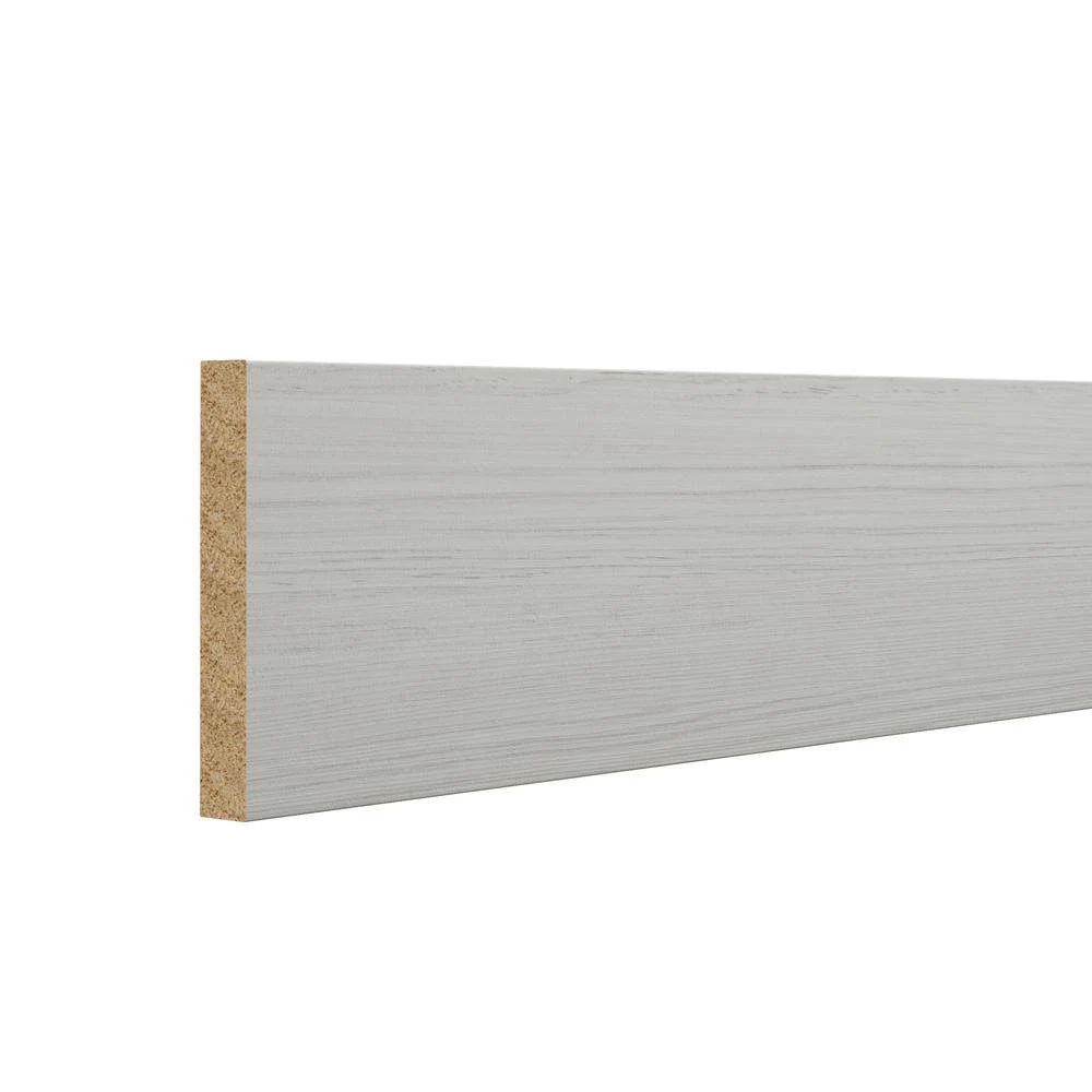 Hampton Bay Designer Series 4.5x96x0.625 in. Base Board Molding in Glacier