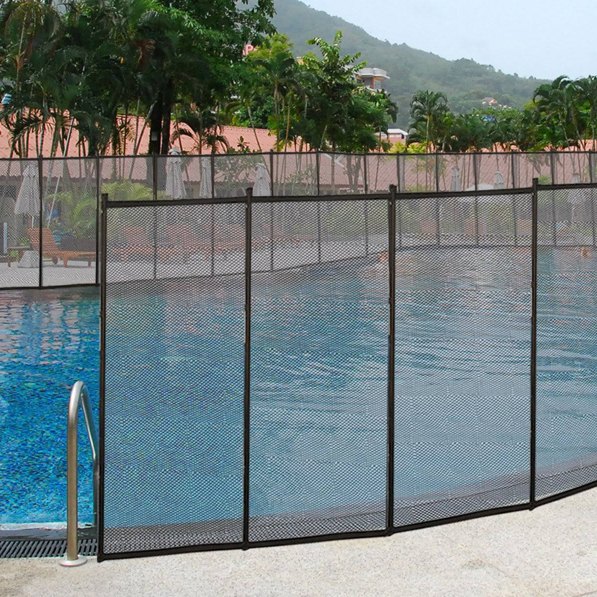 Giantex 4&x12& In-Ground Swimming Pool Safety Fence Section Prevent Accidental Drowning