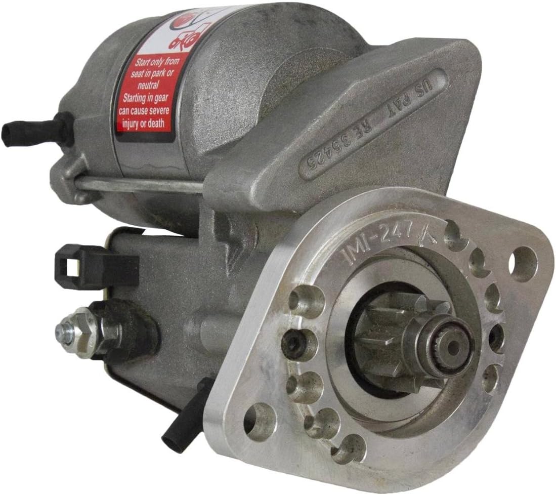 Rareelectrical NEW 9T CW GEAR REDUCTION STARTER MOTOR COMPATIBLE WITH MITSUBISHI TRACTOR 2 CYL KE70 KE75